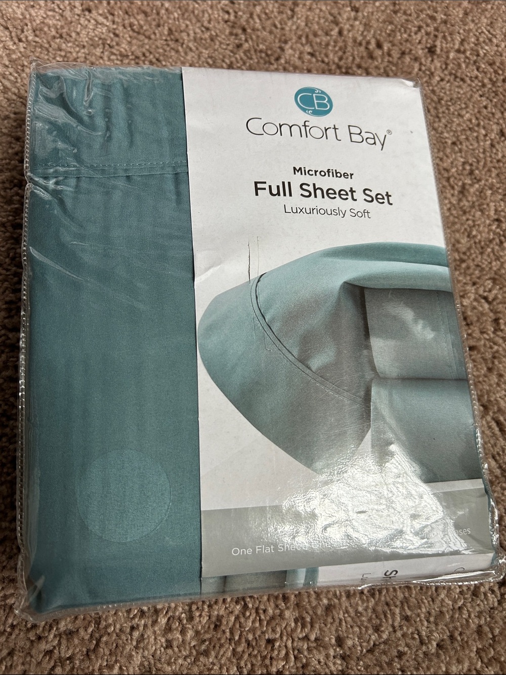 Comfort Bay Full Sheet Set in Teal Blue-Green
